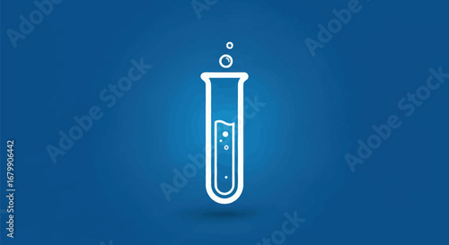 Test Tube with Liquid and Bubbles Scientific Research.