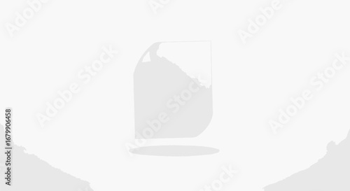 Simple White Face Mask on White Background.