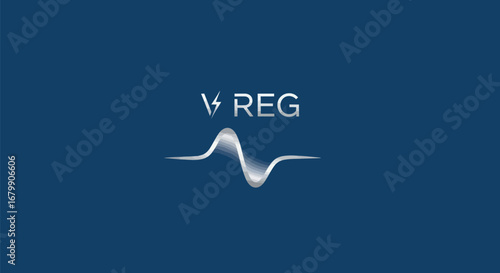 VREG Logo Electrical Engineering Voltage Regulation.