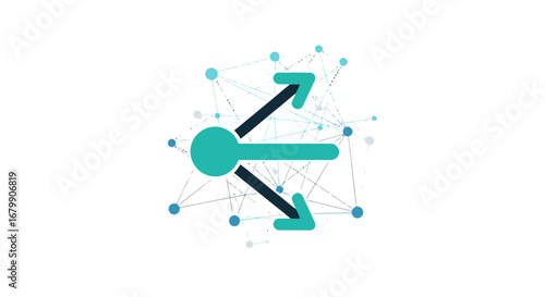 Abstract Data Transfer Network Arrows.