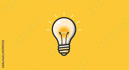Lightbulb representing ideas innovation and creative thinking processes.