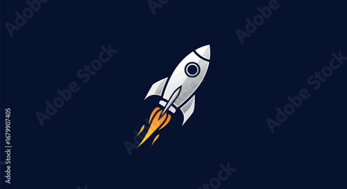 Rocket ship ready for space launch a symbol of innovation and travel.