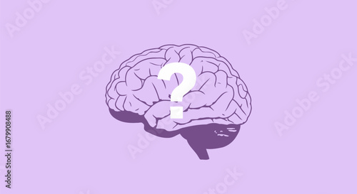 Human Brain with Question Mark.