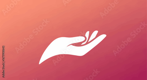 Stylized Open Hand Ready to Give or Receive.