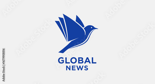 Global News Logo Featuring a Blue Bird.