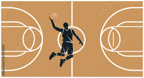 Basketball Player in Action.