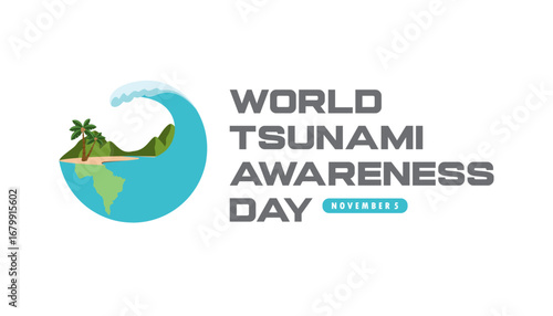 world tsunami awareness day vector concept design