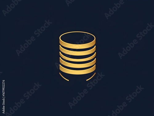Gold Logo Design for Finance and Investment: Modern Minimalist Vector Illustration