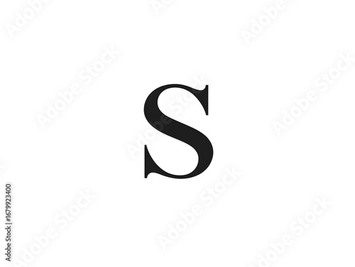 Bold Typography Letter S: Minimalistic Design for Modern Branding