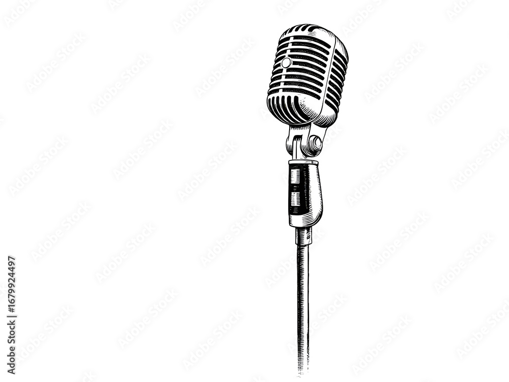 Fototapeta premium microphone isolated on white