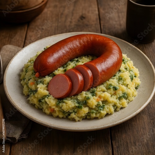 Dutch Stamppot with Smoked Sausage