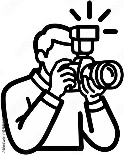 Photographer taking picture illustration
