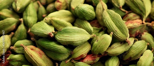 Wallpaper Mural jade herb pods cardamom arranged randomly
 Torontodigital.ca