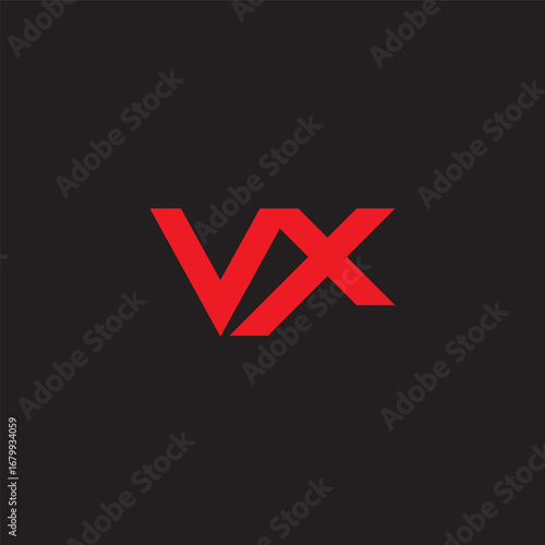 letter vx max design modern simple geometric logo vector