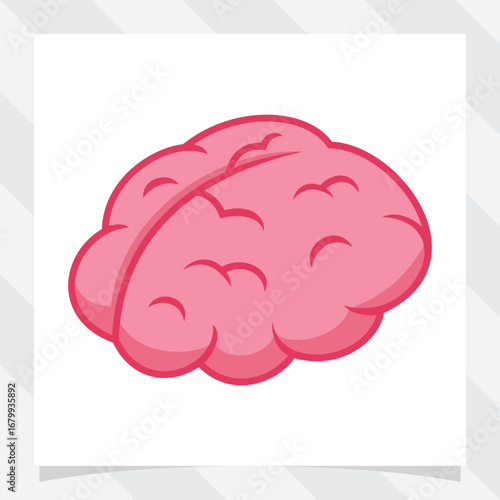 human brain icon. vector illustration.