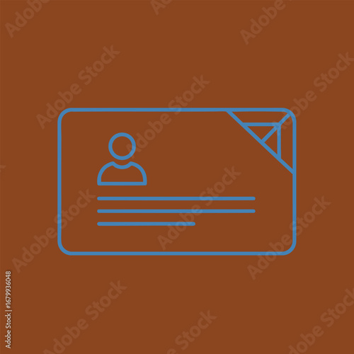 A close-up view of a blank identification card featuring a simple design, highlighting the space for a photo and personal details