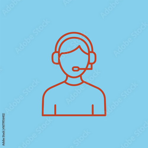 Friendly customer service representative wearing a headset, ready to assist clients in a bright office setting