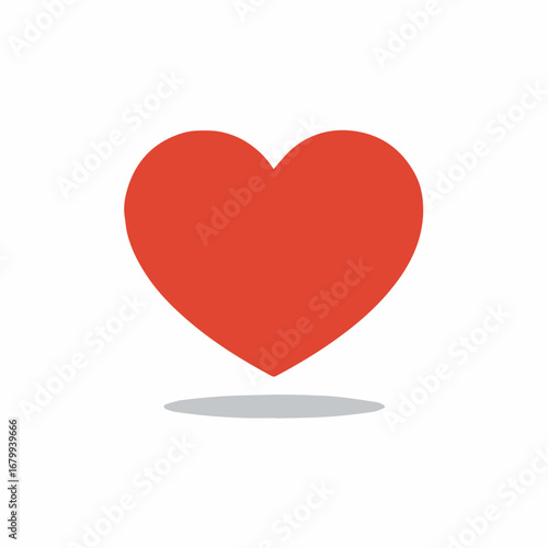 Red heart vector illustration for love valentine romance passion and relationship design graphic element icon 100