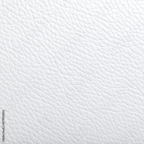 Close-up texture of white leather with a fine grain pattern.