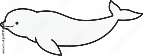 Beluga Whale, White Whale, Delphinapterus leucas icon.