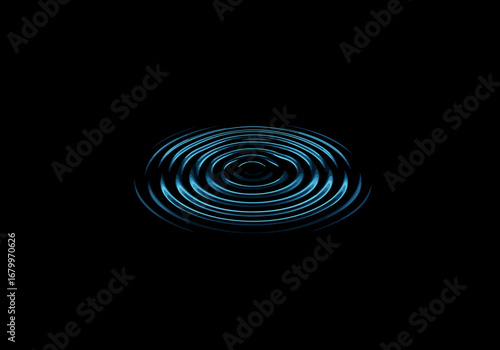 Captivating Concentric Ripples: A Mesmerizing Visual Effect on Dark Background.