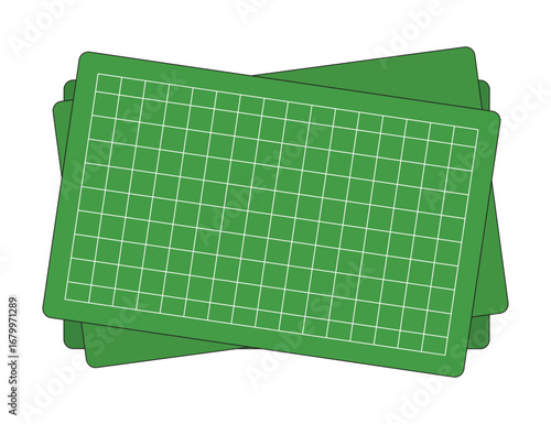 Illustration green cutter mate with line