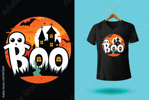 Happy Halloween t-shirt design, Halloween t-shirt, custom and vector typography t shirt design for halloween lover.