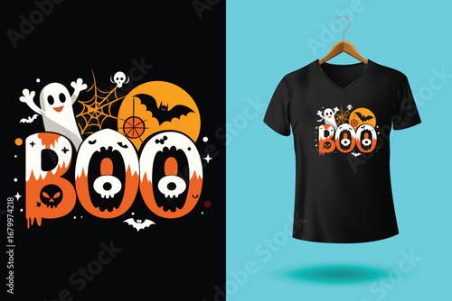 Happy Halloween t-shirt design, Halloween t-shirt, custom and vector typography t shirt design for halloween lover.
