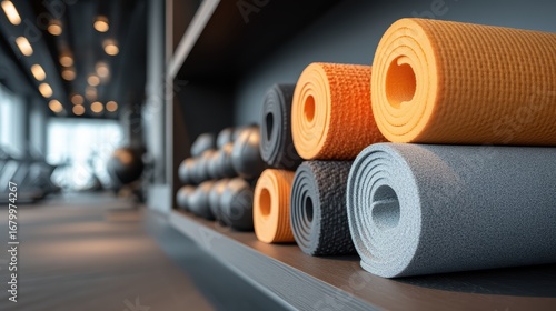 Yoga Mats Rolled, Gym Equipment, Fitness Supplies, Wellness