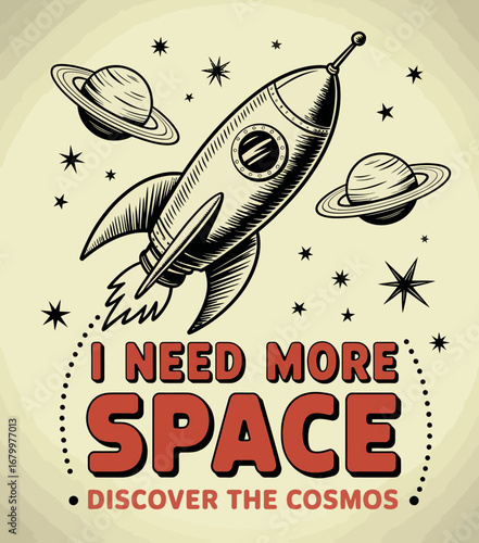 A vibrant illustration of a rocket launching into space amidst planets and stars, symbolizing aspirations, dreams, and the relentless quest for discovery in the cosmos.