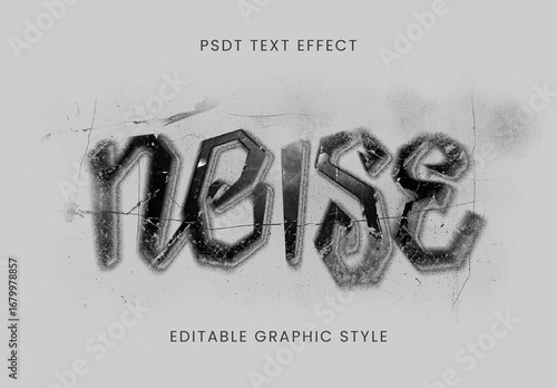 Black Grunge Ink Text Effect Spray Graffiti Urban Font