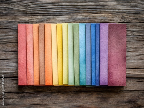 Vibrant Watercolor Paper Art with Creative Color Palette: A Flatlay for Artistic Stationery and Crafting Supplies