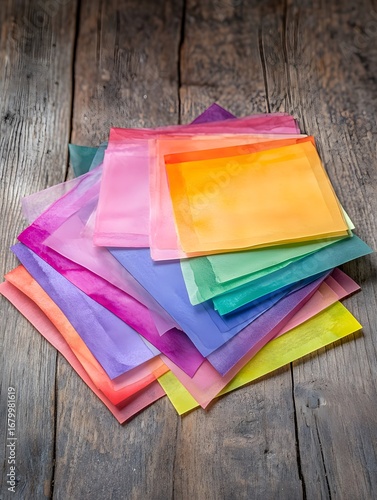 Vibrant Design and Colorful Sheets: Translucent Pastel Papers for Arts and Crafts Projects