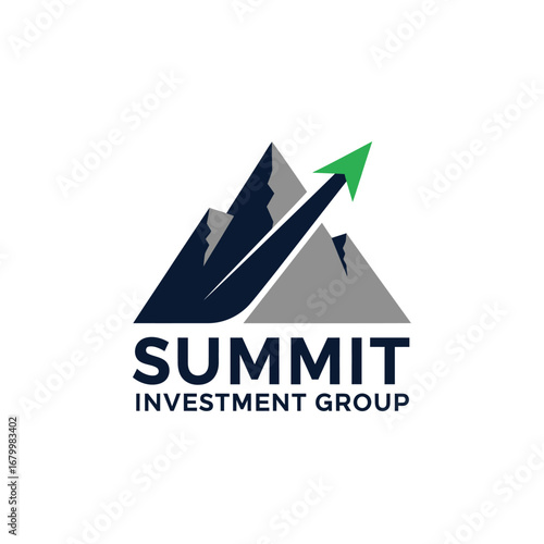 A stylized logo for Summit Investment Group, depicting mountains and an upward-pointing arrow, symbolizing growth and reaching the peak of success.
