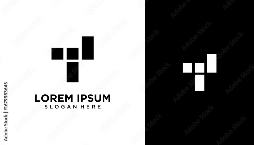Obraz premium Modern letter T initials logo design vector template