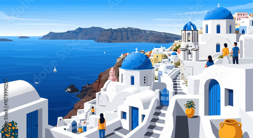 Mediterranean Escape Santorini's Charming Whitewashed Villages and Azure Seas