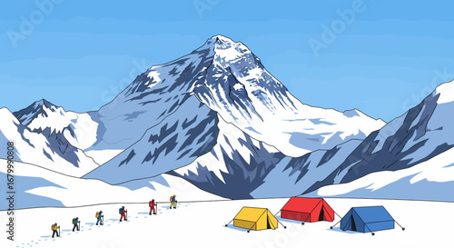 Mountaineers Base Camp A Majestic Himalayan Ascent