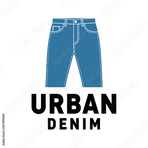 A stylish illustration of urban denim jeans. Perfect for fashion blogs or clothing brands.
