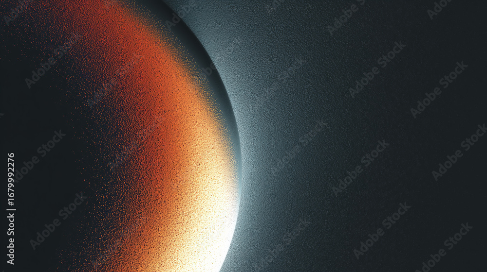 Obraz premium Glowing sphere casting light on textured surface