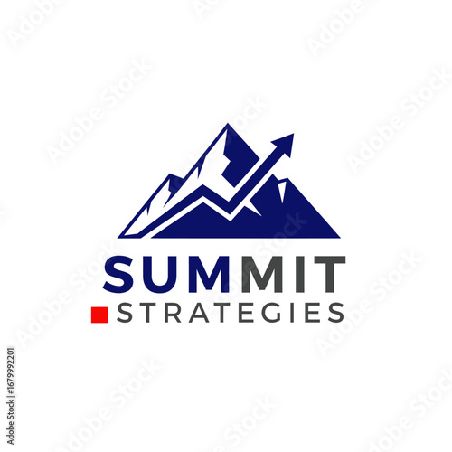 Summit Strategies logo:  A mountain graphic symbolizing growth and achievement in business.