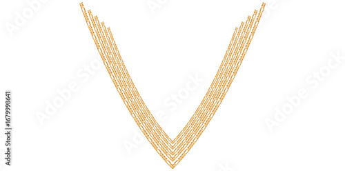 Stunning Golden Chains Isolated On White Background, Antique Jewelry Vector Illustration.	