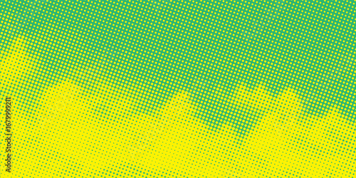 Dots halftone green color pattern gradient texture with technology digital background. Dots pop art comics with nature graphic design. eps10