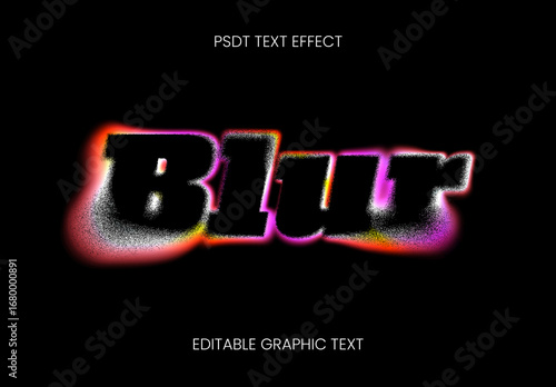 Black Dissolving Text Effect Neon Glow Gradient Font