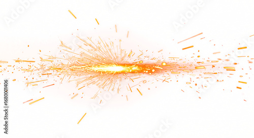 Fiery Sparkler Burst Intense Glowing Embers and Trails.