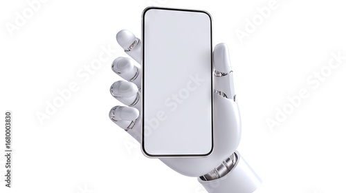 Hand Holding Smartphone on transparant background	