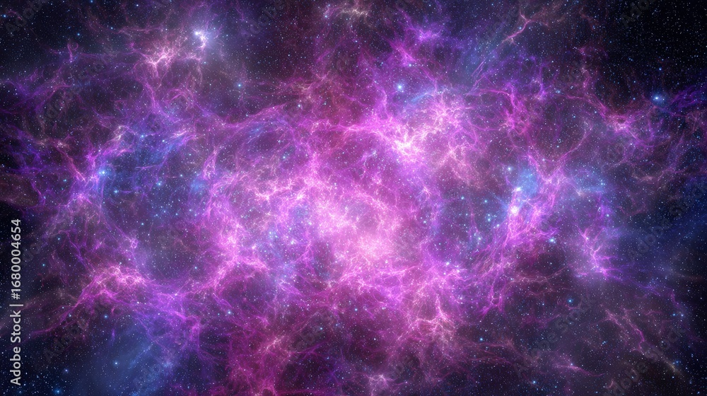 Obraz premium Vibrant Colorful Deep Space Nebula