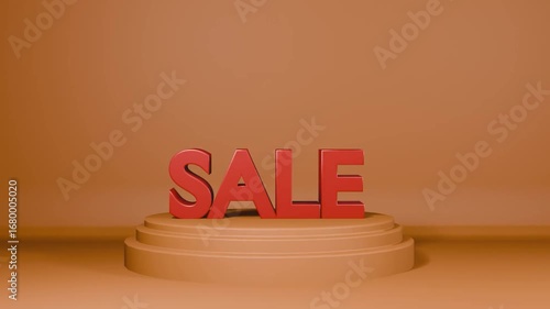 Sale text font red pink orange color sign symbol podium stage golden yellow orange color background wallpaper sale buy sell business marketing promotion price deal offer fashion percent event gift art