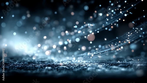 Wallpaper Mural Abstract dark blue background with sparkling light effects Torontodigital.ca