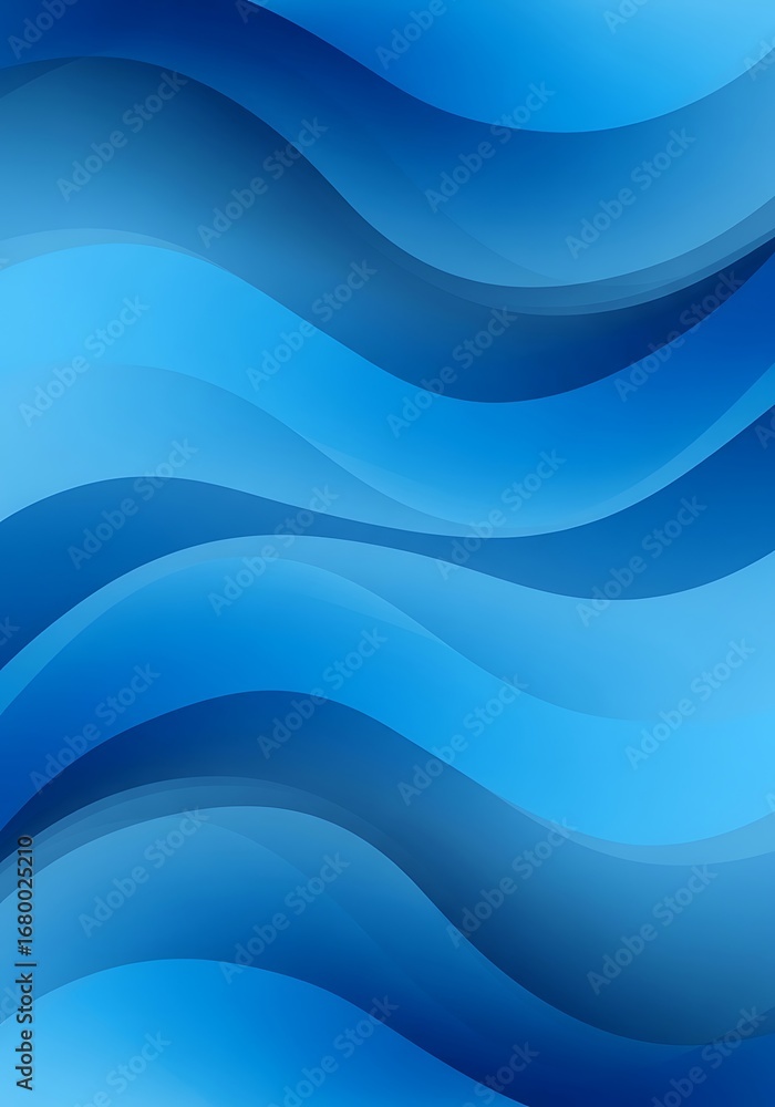 Fototapeta premium Abstract Blue Wave Background Design with Gradient Effect.