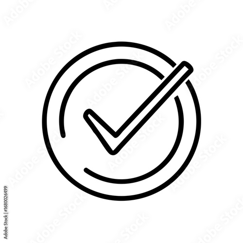 A simple check mark icon in a circle